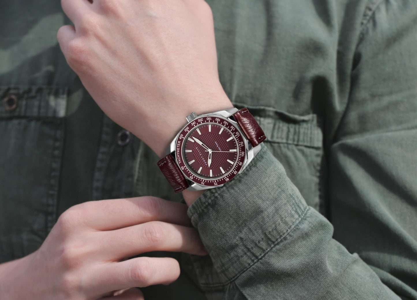 Perry Ellis Solar Powered Mens Watch | Round | 42 MM