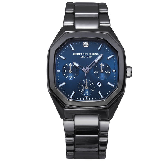 Geoffrey Beene Men's Stainless Steel | Octagon | Date Display | 41 MM