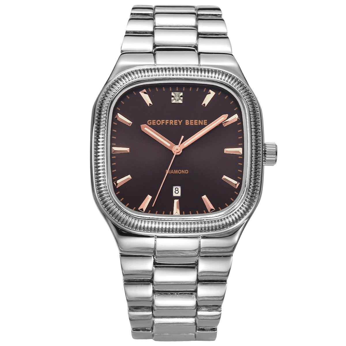 Geoffrey Beene Men's Square Stainless Steel | Square | 39 MM