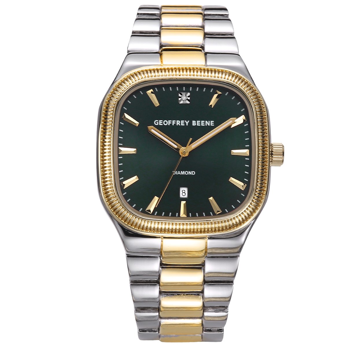 Geoffrey Beene Men's Square Stainless Steel | Square | 39 MM