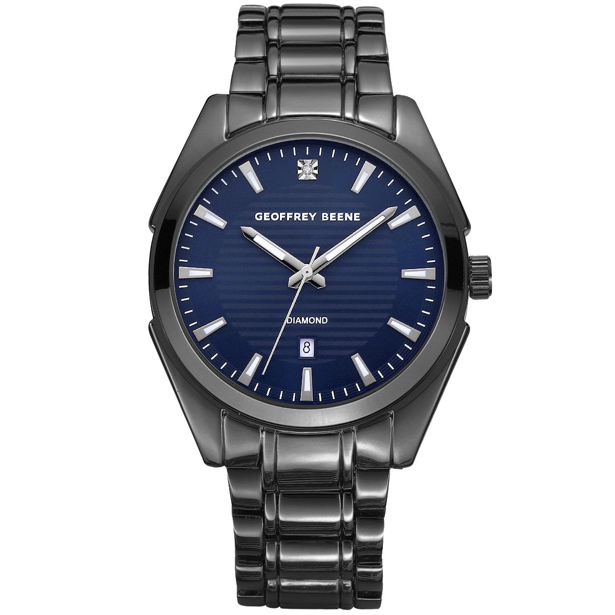 Geoffrey Beene Men's Stainless Steel Dress Watch Classic Quartz, Elegant Design, Water-Resistant