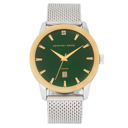 Geoffrey Beene Men's Stainless Steel Dress Watch | Round | 42 MM