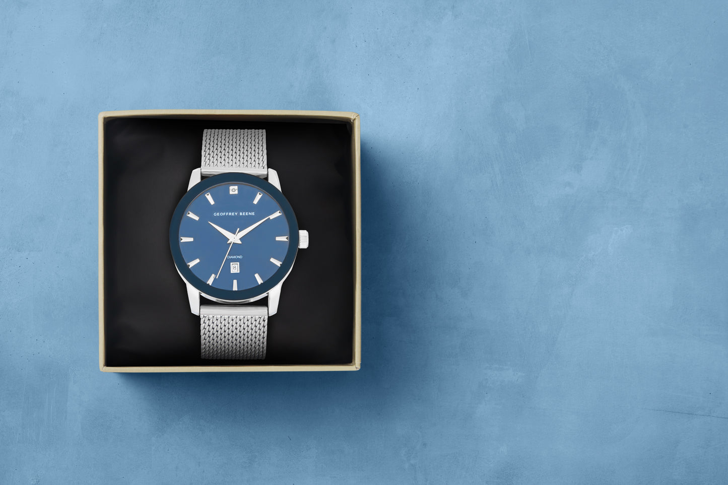 Geoffrey Beene Men's Stainless Steel Dress Watch | Round | 42 MM