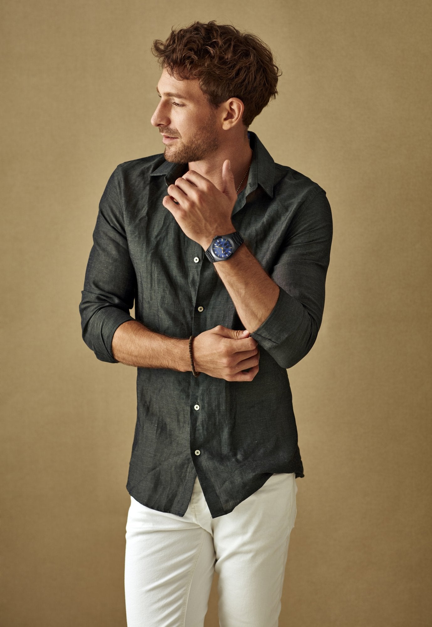 Geoffrey Beene Men's Stainless Steel | Round | 43 MM