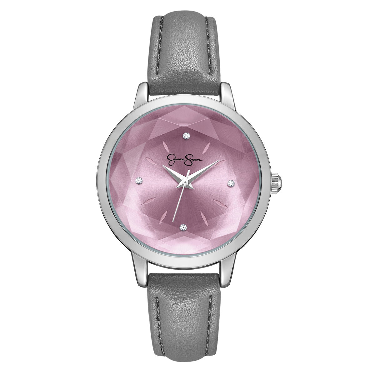 Jessica Simpson Women's Metal Band Watch | Round Crystal Dial | 34 MM