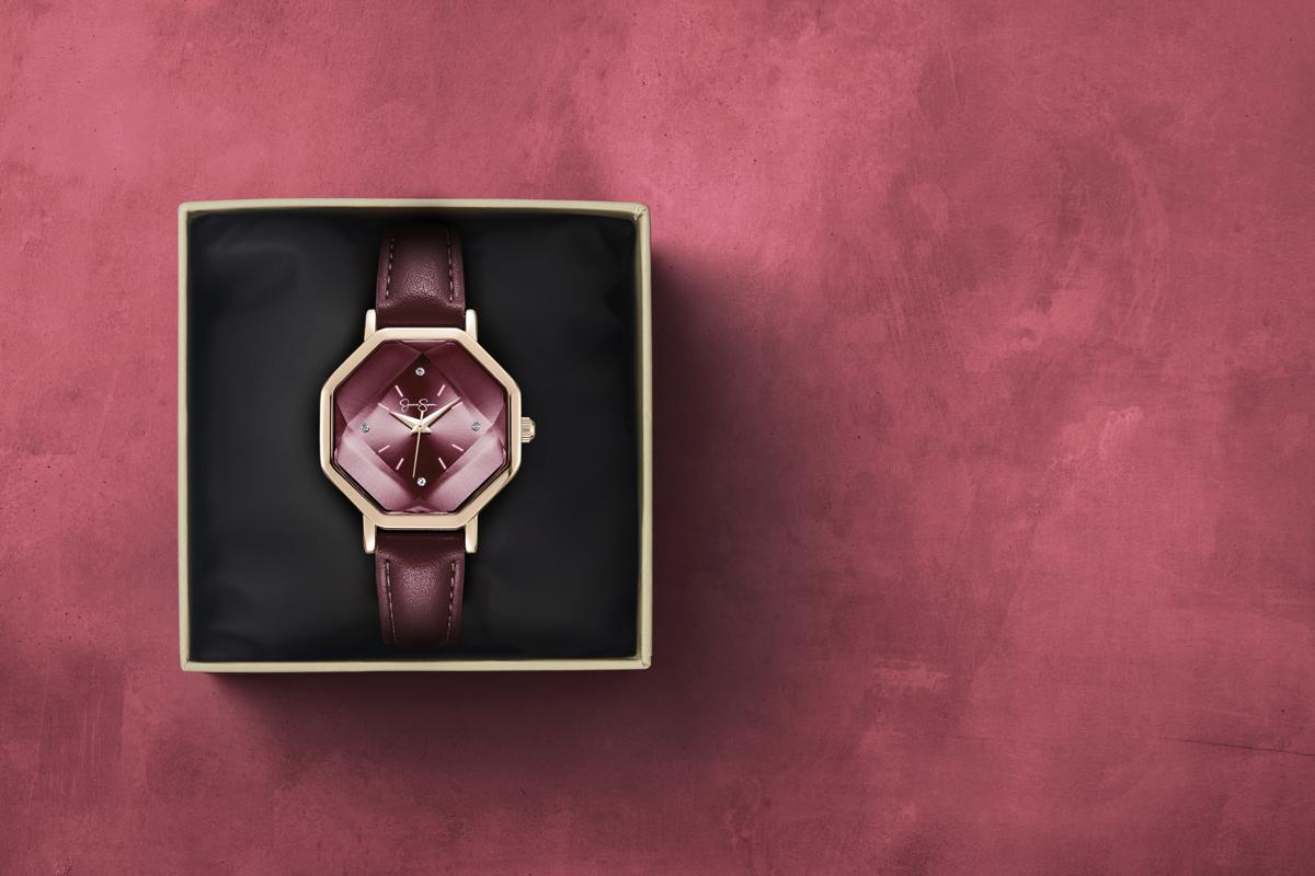 Jessica Simpson Women's Metal Band Watch | Octagon Crystal Dial | 32MM