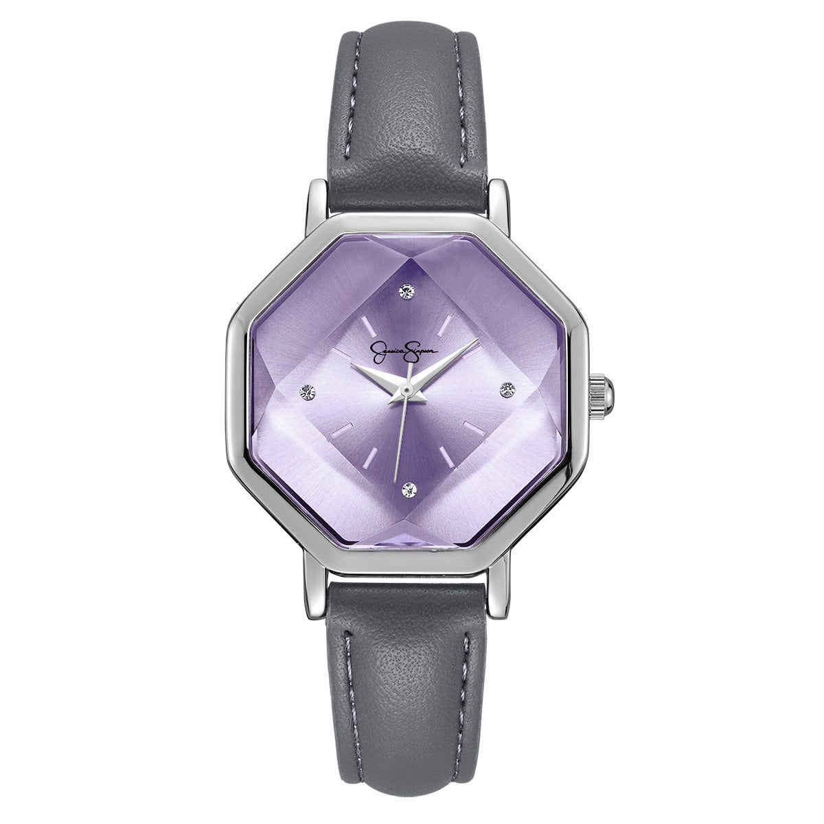 Jessica Simpson Women's Metal Band Watch | Octagon Crystal Dial | 32MM