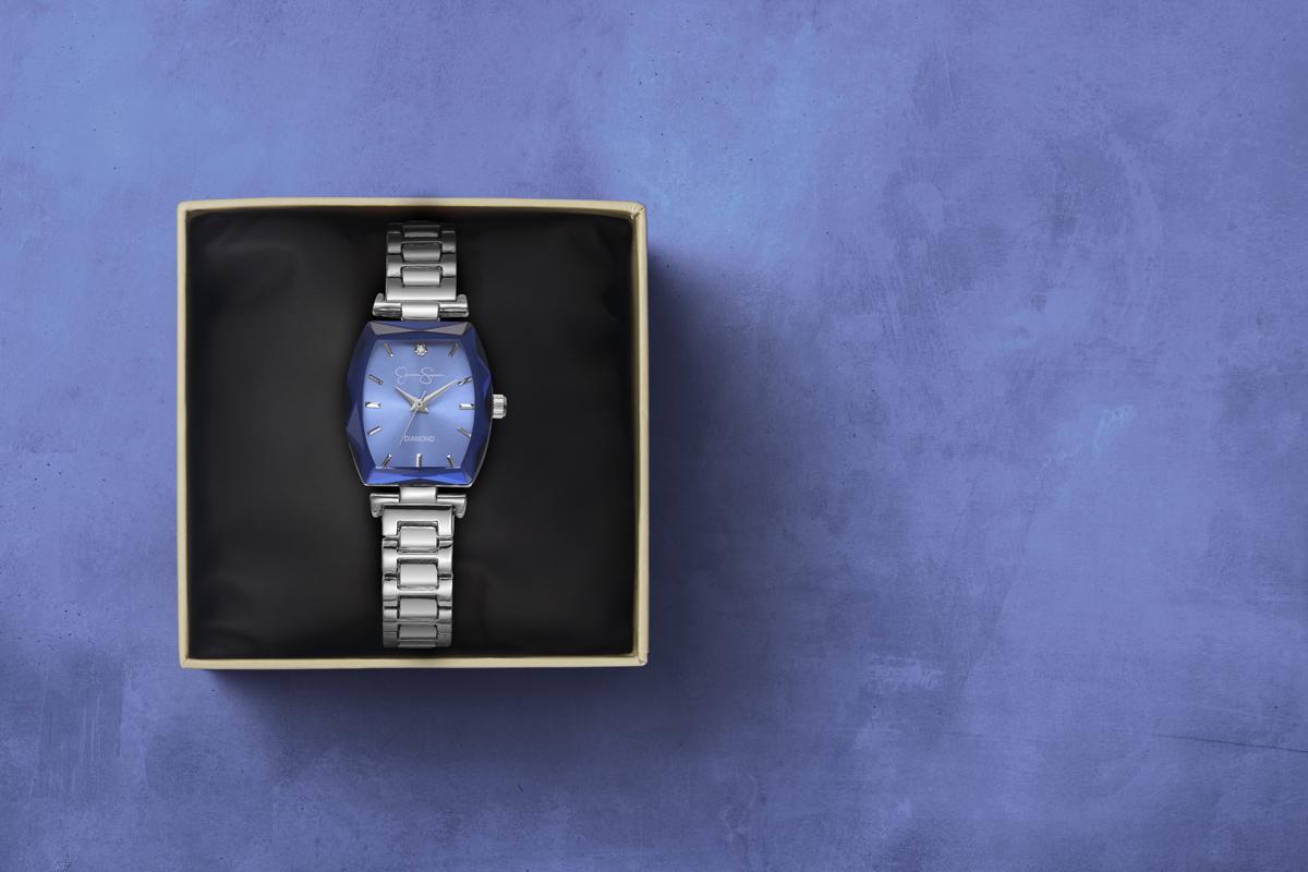 Jessica Simpson Women's Metal Band Watch | Barrel Crystal Dial l 24MM
