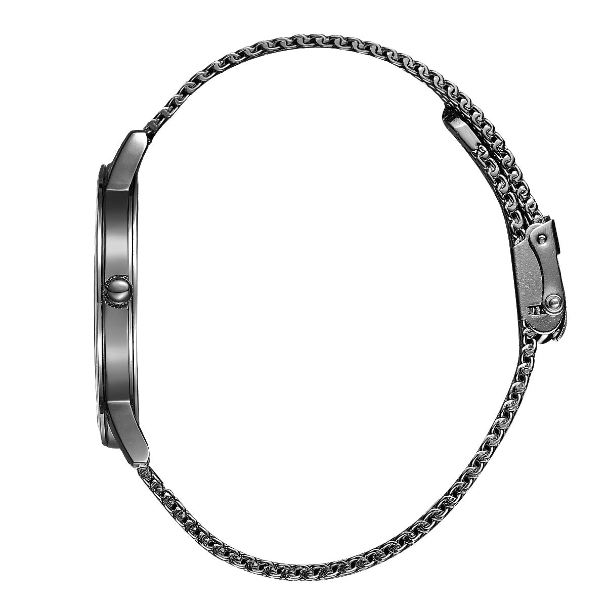 Perry Ellis Slim Diamond Mesh Men’s Watch | Round Dial | 41 MM