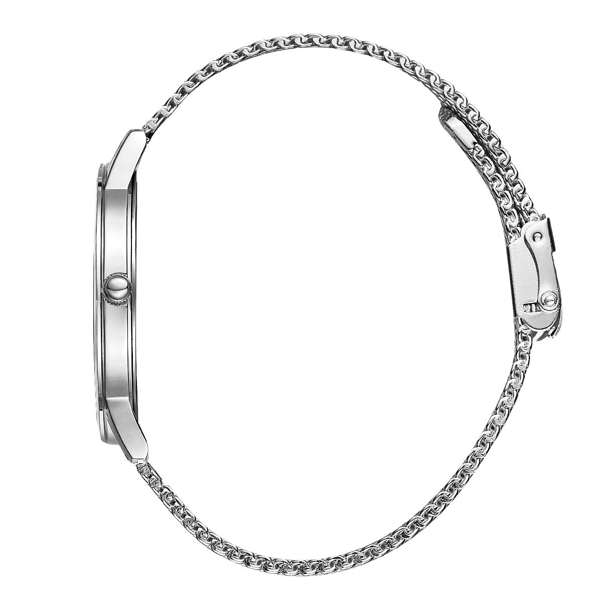 Perry Ellis Slim Diamond Mesh Men’s Watch | Round Dial | 41 MM