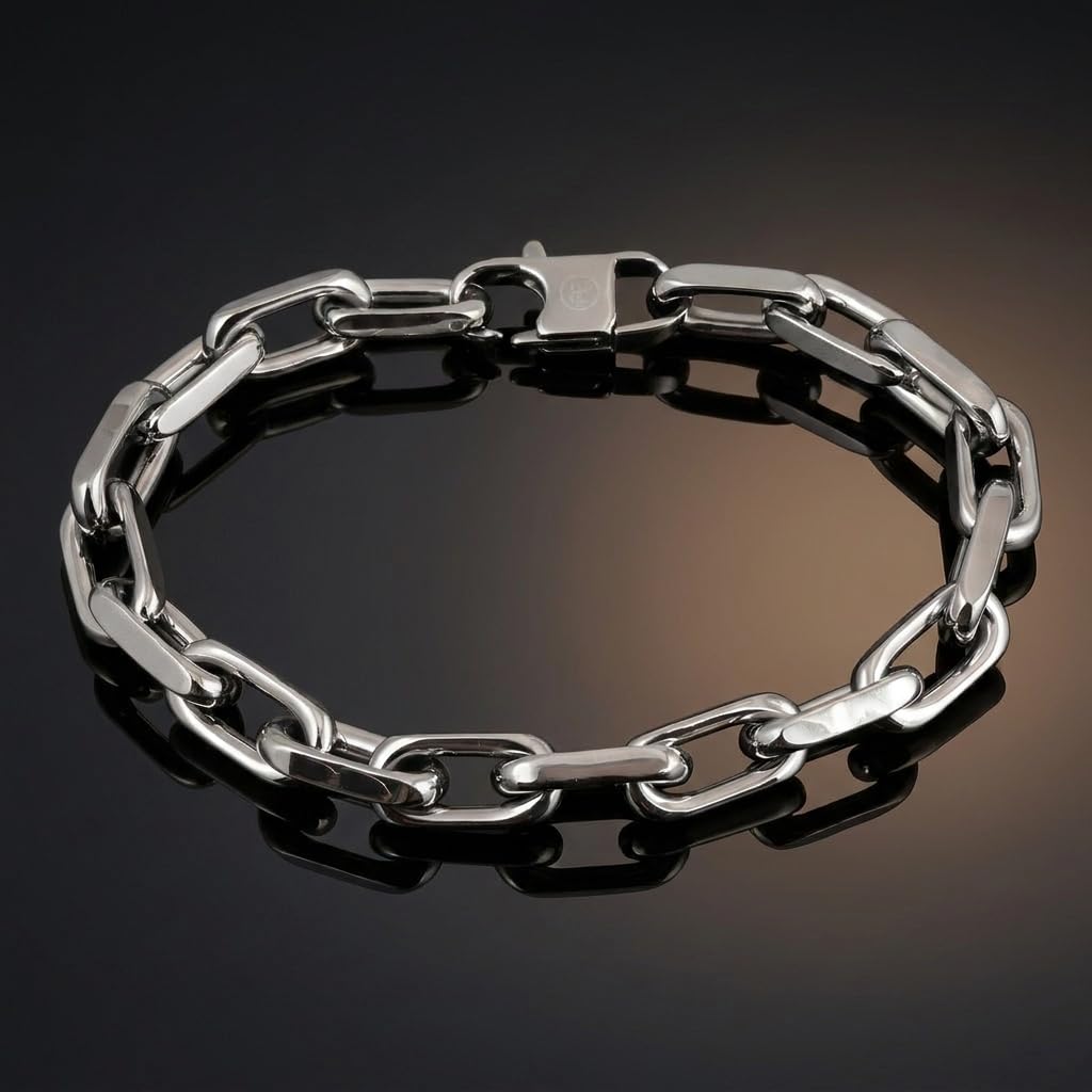 Perry Ellis Men's Paper Clip Chain Bracelet