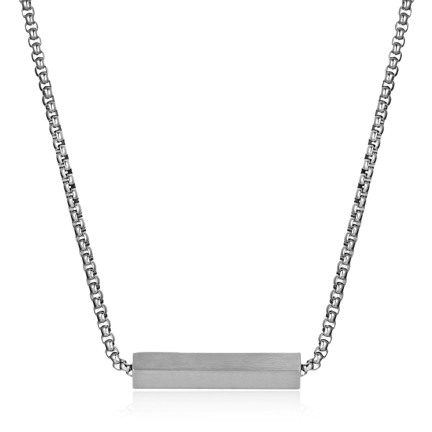 Perry Ellis Men's Hexagonal Bar Pendant Necklace