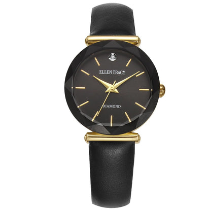 Ellen Tracy Women's 30mm Analog Quartz Watch PU Strap