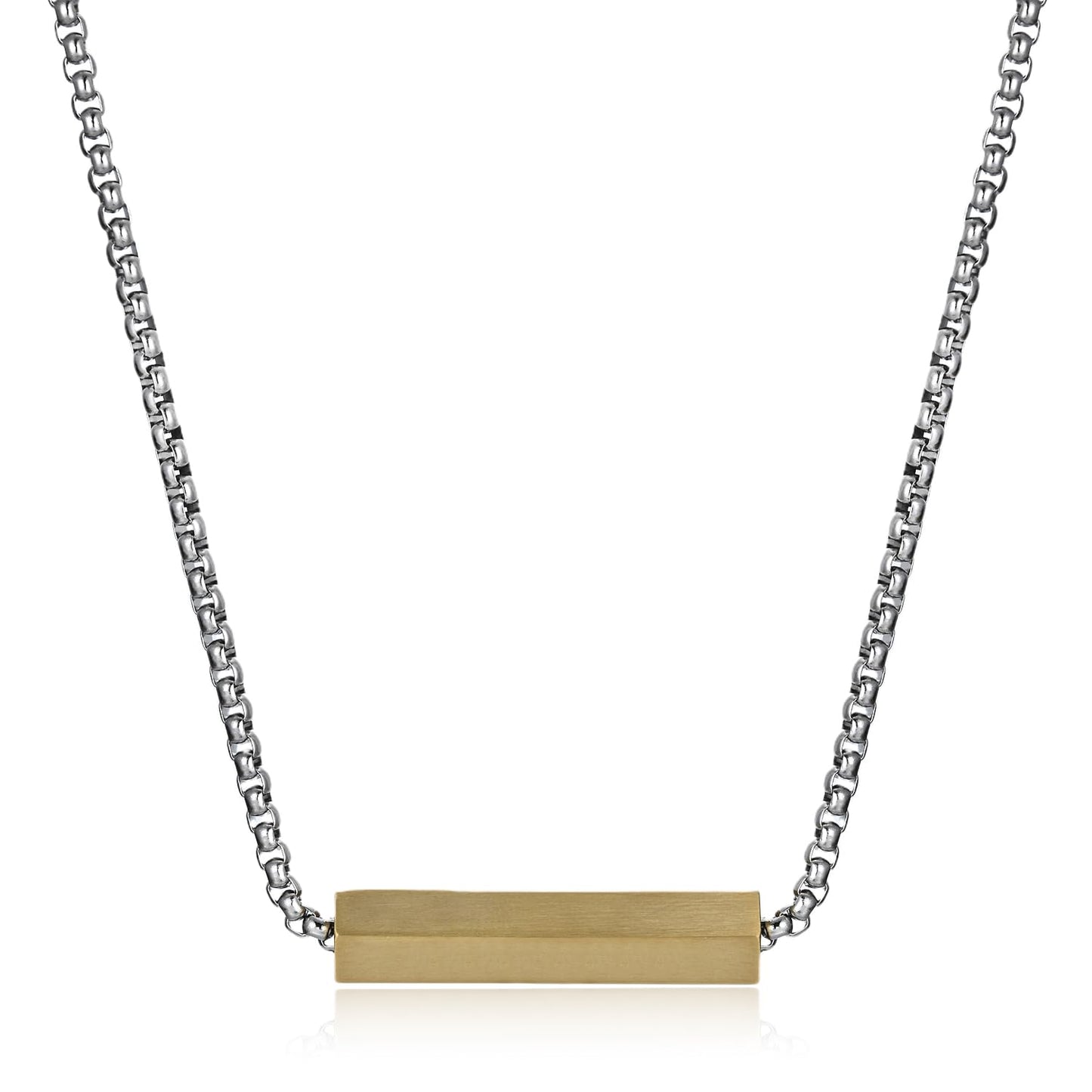 Perry Ellis Men's Hexagonal Bar Pendant Necklace