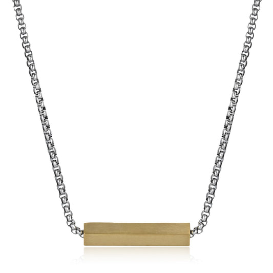 Perry Ellis Men's Hexagonal Bar Pendant Necklace