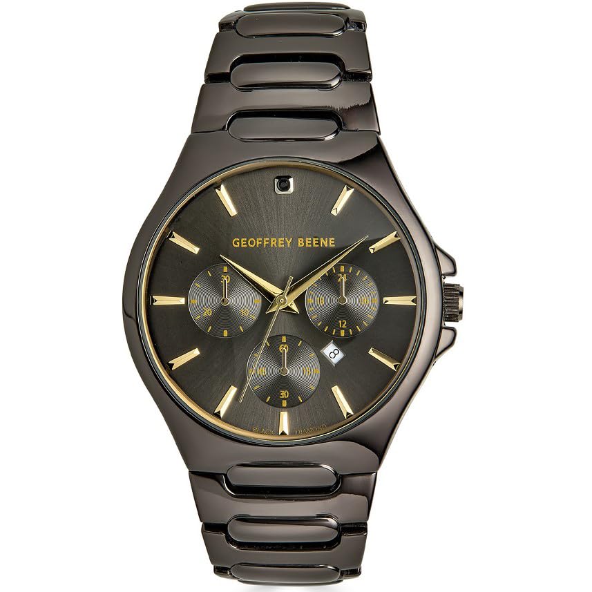 Geoffrey Beene Men's 42mm Date Analog Watch Metal Alloy Bracelet