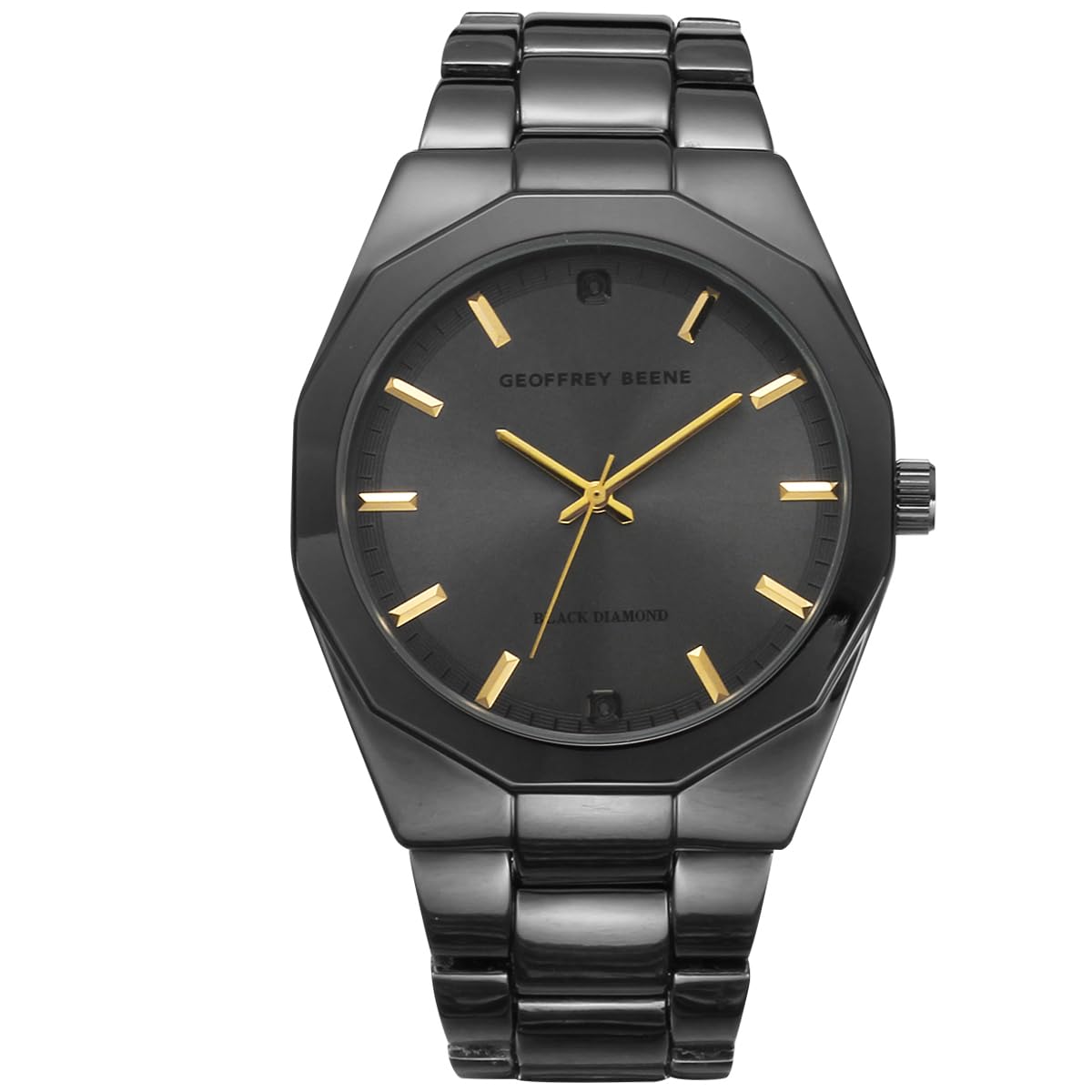 Geoffrey Beene Men's 43mm Analog Quartz Watch Metal Link Bracelet