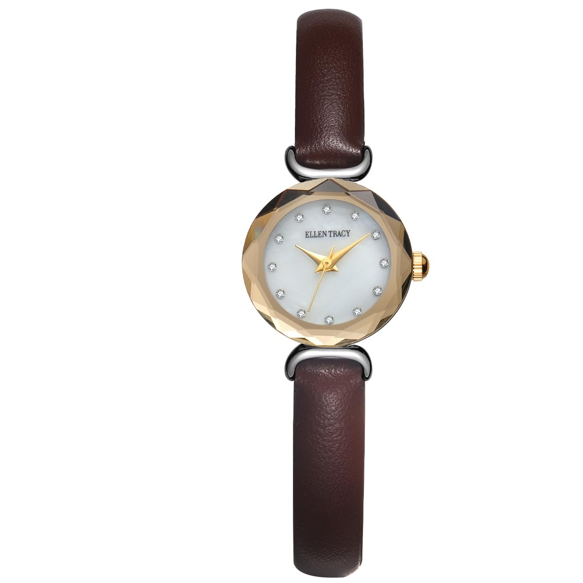 Ellen Tracy Women's 22mm Analog Quartz Watch Soft PU Strap