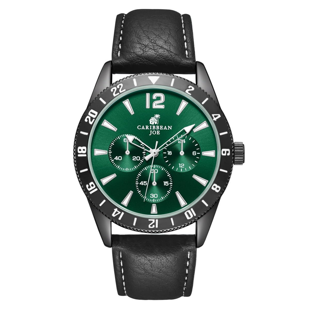 CARIBBEAN JOE Men's 42mm Analog Quartz Watch PU Strap