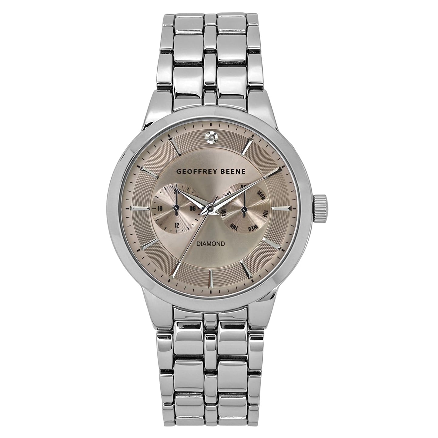Geoffrey Beene Men's 41mm Quartz Bracelet Watch Metal Link Band
