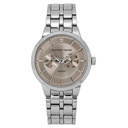 Geoffrey Beene Men's 41mm Quartz Bracelet Watch Metal Link Band