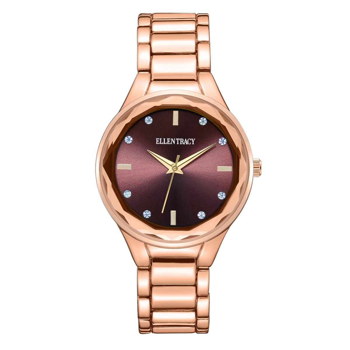 Ellen Tracy Women's 34mm Quartz Bracelet Watch Metal Link Band