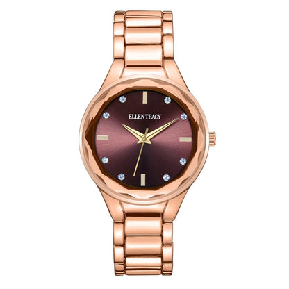 Ellen Tracy Women's 34mm Quartz Bracelet Watch Metal Link Band