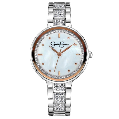 Jessica Simpson Women's 35mm Quartz Bracelet Watch Metal Link Band