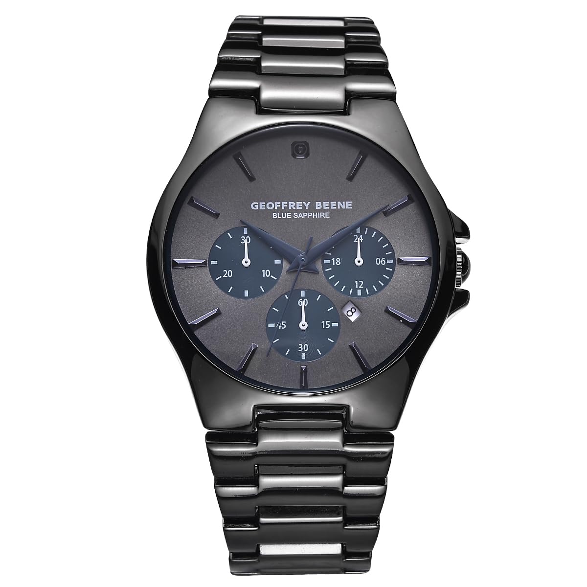 Geoffrey Beene Men's 42mm Date Quartz Watch Metal Alloy Bracelet