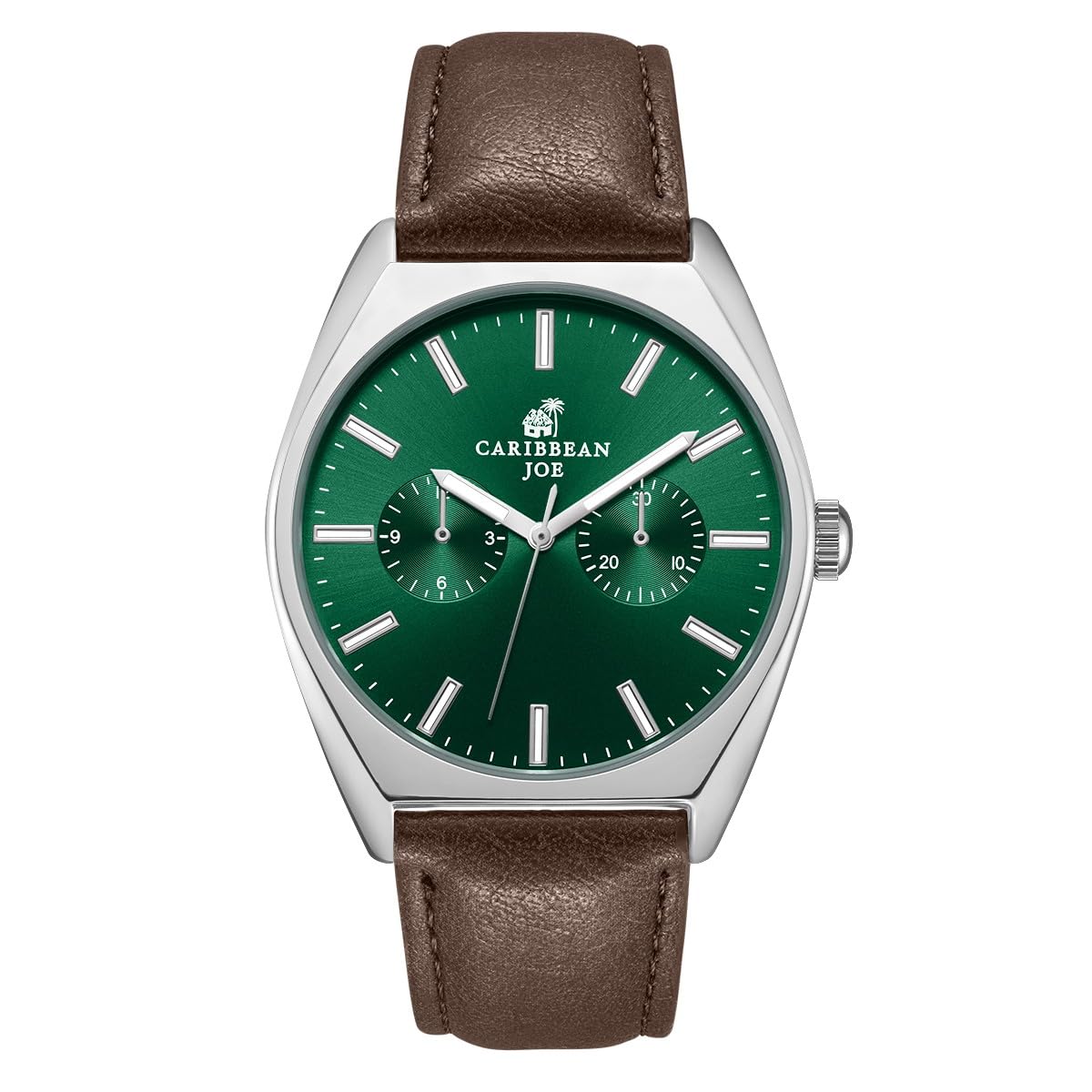 CARIBBEAN JOE Men's 41mm Quartz Analog Wristwatch PU Strap