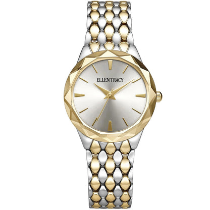 Ellen Tracy Women's 32mm Quartz Bracelet Watch Metal Link Band