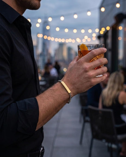 Perry Ellis Men's Hexagonal Bar Bracelet