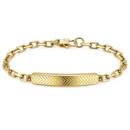 Perry Ellis Men's Chevron-Pattern ID Bracelet