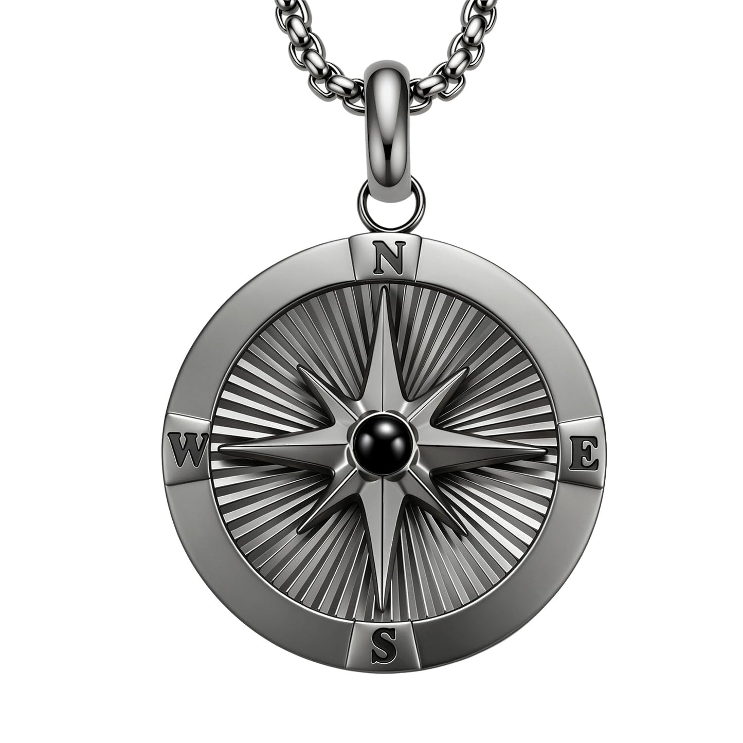 Perry Ellis Men's Compass Pendant Necklace