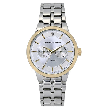 Geoffrey Beene Men's 41mm Quartz Bracelet Watch Metal Link Band