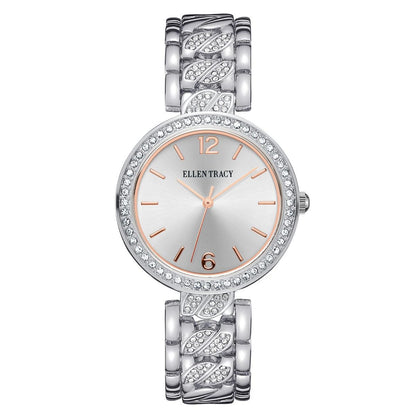 Ellen Tracy Women's 33mm Quartz Bracelet Watch Metal Alloy Link