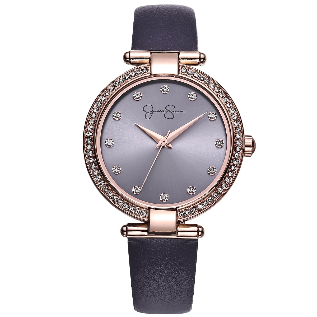 Jessica Simpson Women's 37mm Analog Quartz Watch Fashion PU Strap