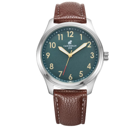 CARIBBEAN JOE Men's 41mm Analog Quartz Watch Casual PU Band