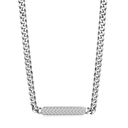 Perry Ellis Men's Chevron-Pattern Layering Necklace