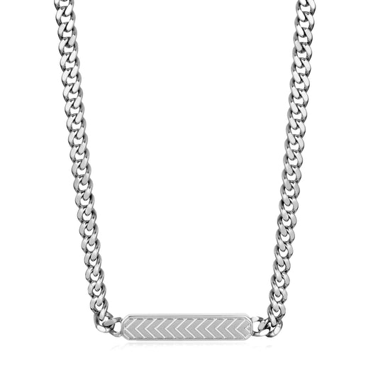Perry Ellis Men's Chevron-Pattern Layering Necklace