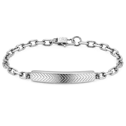 Perry Ellis Men's Chevron-Pattern ID Bracelet