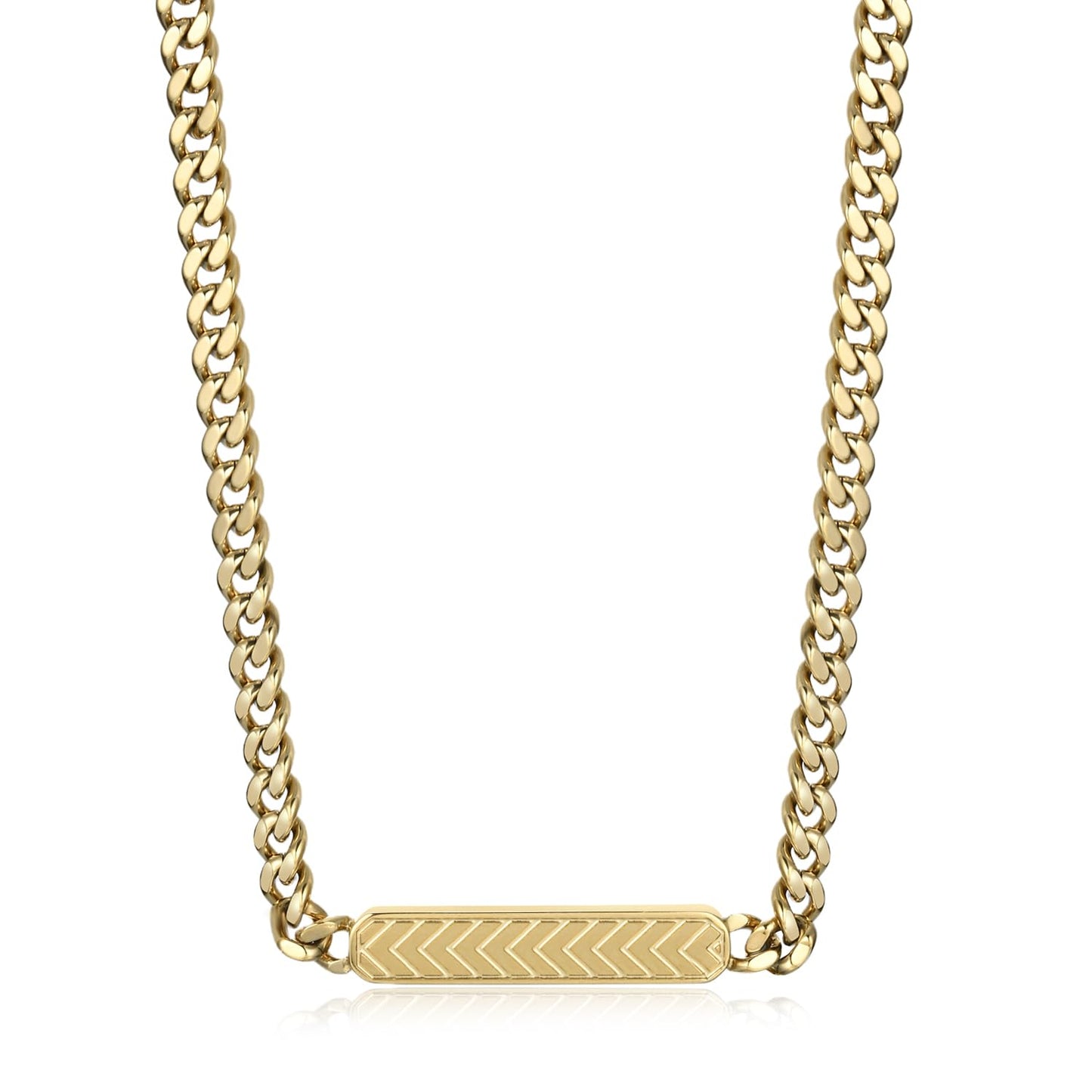 Perry Ellis Men's Chevron-Pattern Layering Necklace