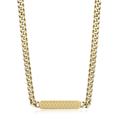 Perry Ellis Men's Chevron-Pattern Layering Necklace