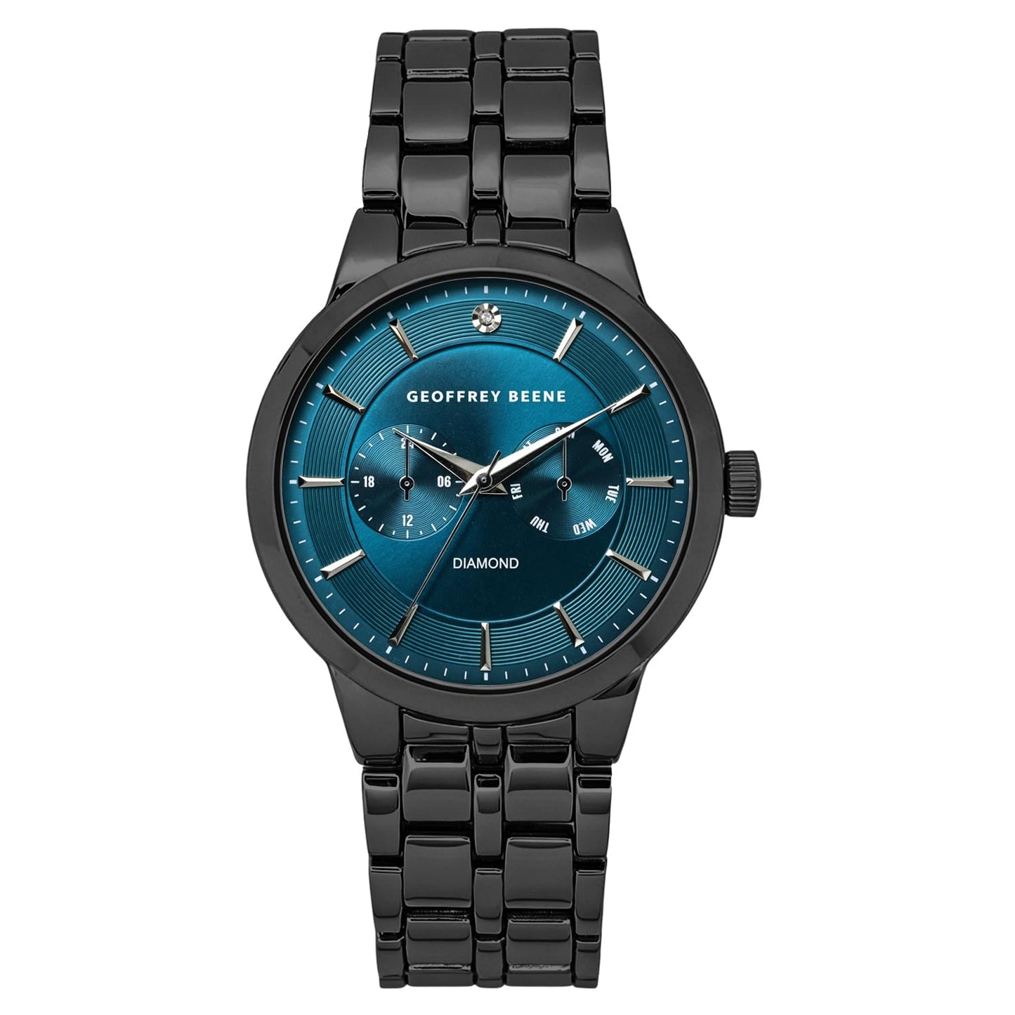 Geoffrey Beene Men's 41mm Quartz Bracelet Watch Metal Link Band