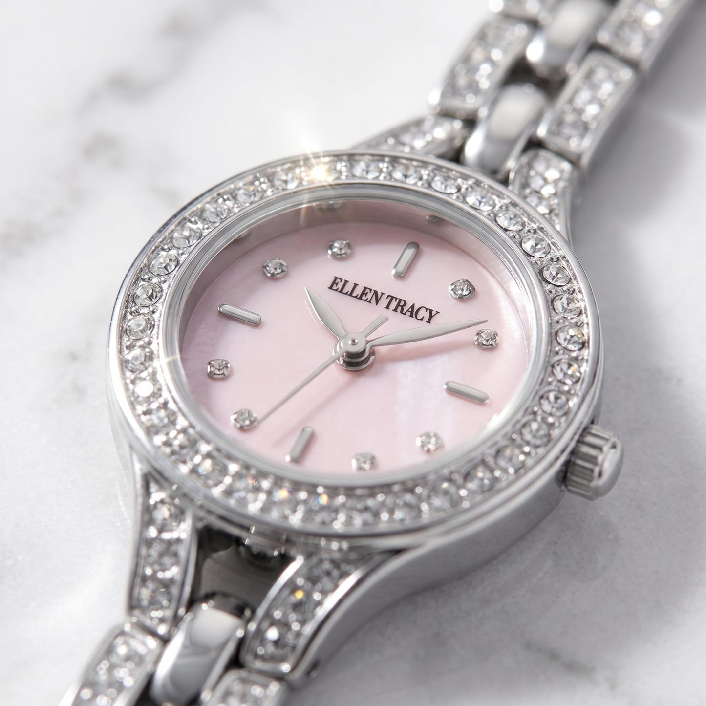 Ellen Tracy Women's 20mm Quartz Bracelet Watch Metal Link Band