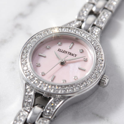 Ellen Tracy Women's 20mm Quartz Bracelet Watch Metal Link Band