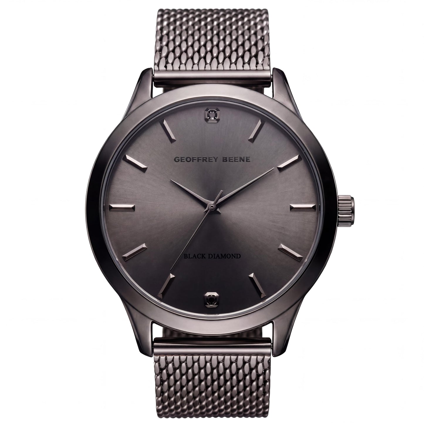 Geoffrey Beene Men's Mesh Band Quartz Watch, 42mm Round Case, Foldover