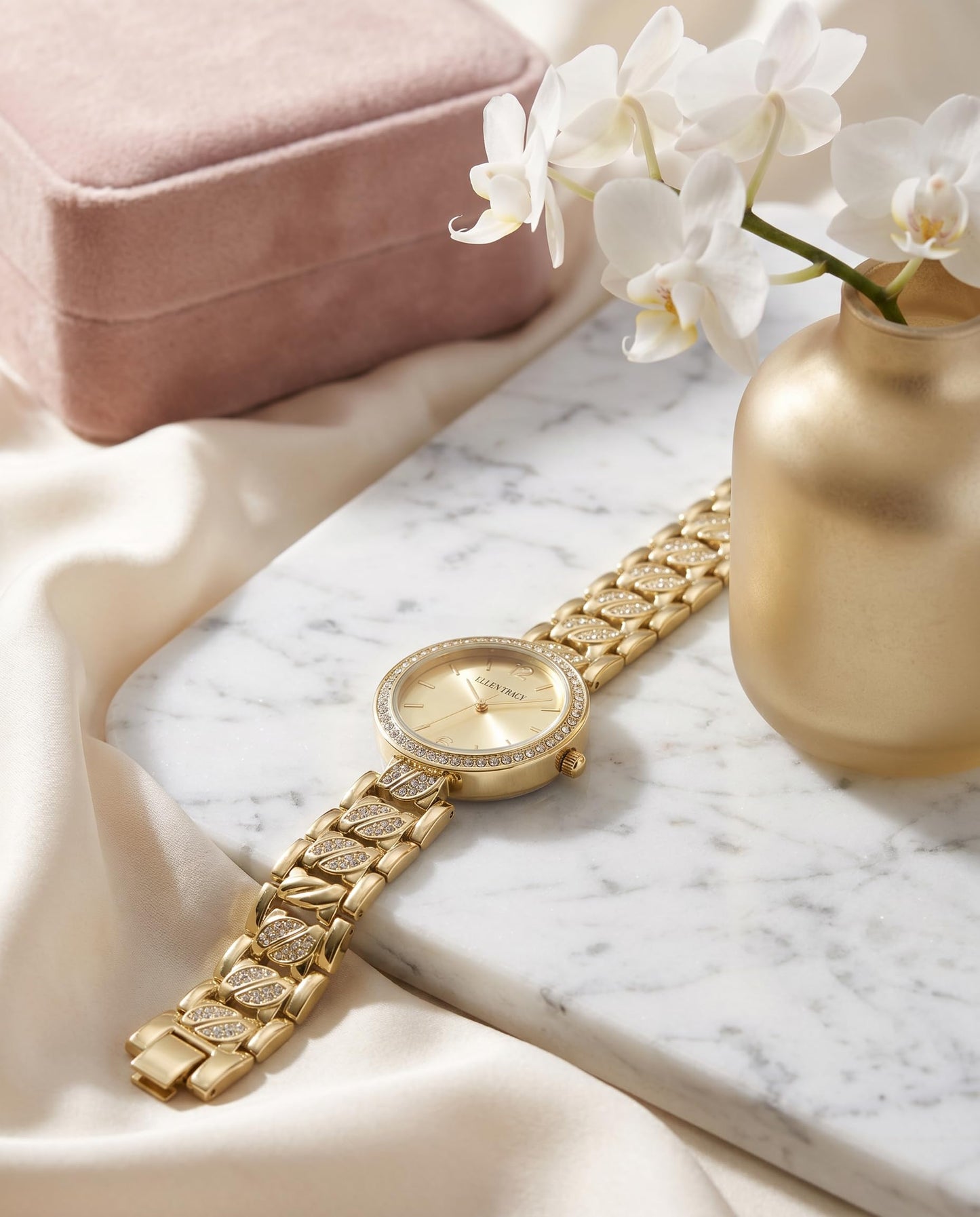Ellen Tracy Women's 33mm Quartz Bracelet Watch Metal Alloy Link
