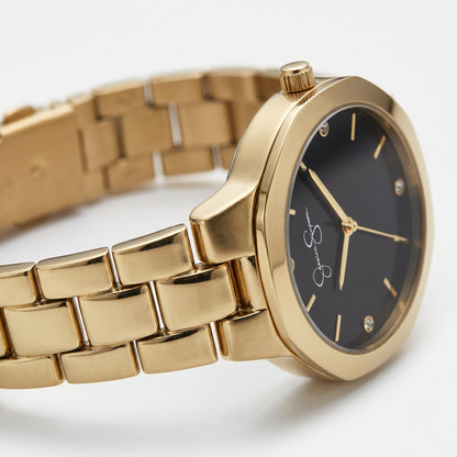 Jessica Simpson Women's 32mm Octagon Quartz Bracelet Watch Metal