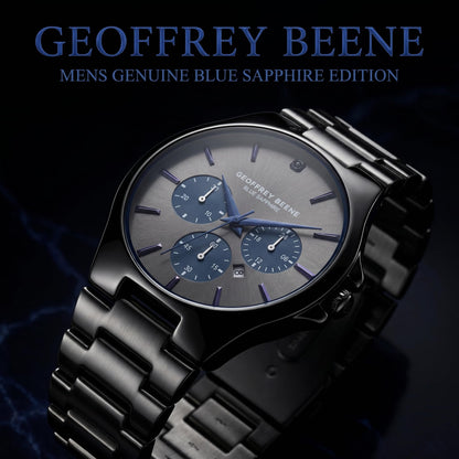 Geoffrey Beene Men's 42mm Date Quartz Watch Metal Alloy Bracelet